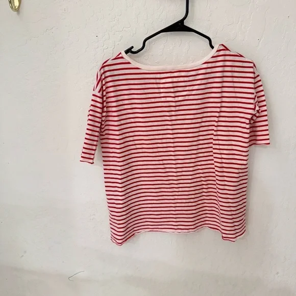 Frank & Eileen XS JOSEPHINE Red French Stripe Heritage Jersey Shirt - Picture 2 of 5